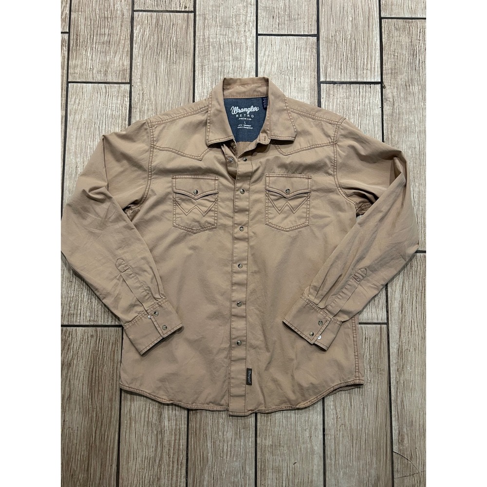 Country western cowboy casual Fall Beige light brown button down